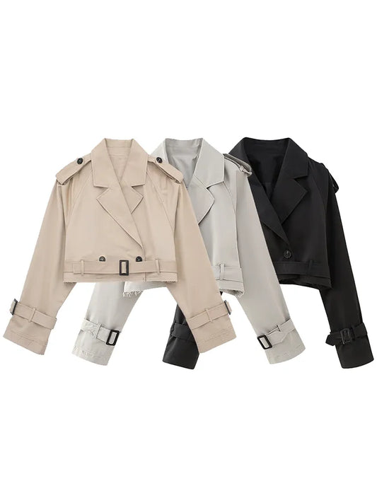 Women's Cropped Trench Jacket