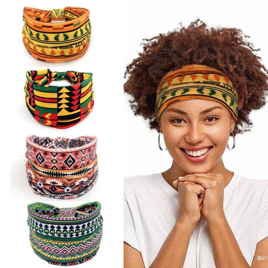 Cotton Stretch Headband African Pattern Print