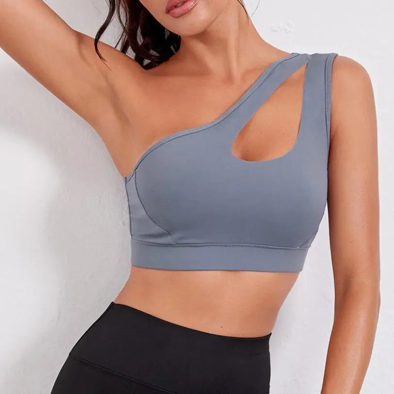 Sexy One Shoulder Workout Bras